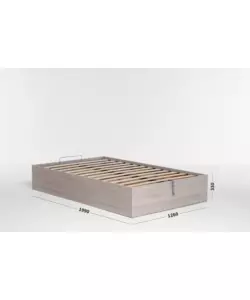 LETTO PIAZZA E MEZZA CONTENITORE "BED BOX" OLMO NATURALE 120X190 CM
